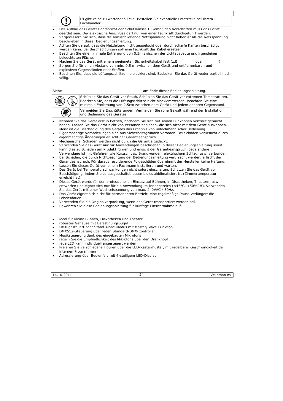 Velleman VDPL300ME User Manual | Page 24 / 30