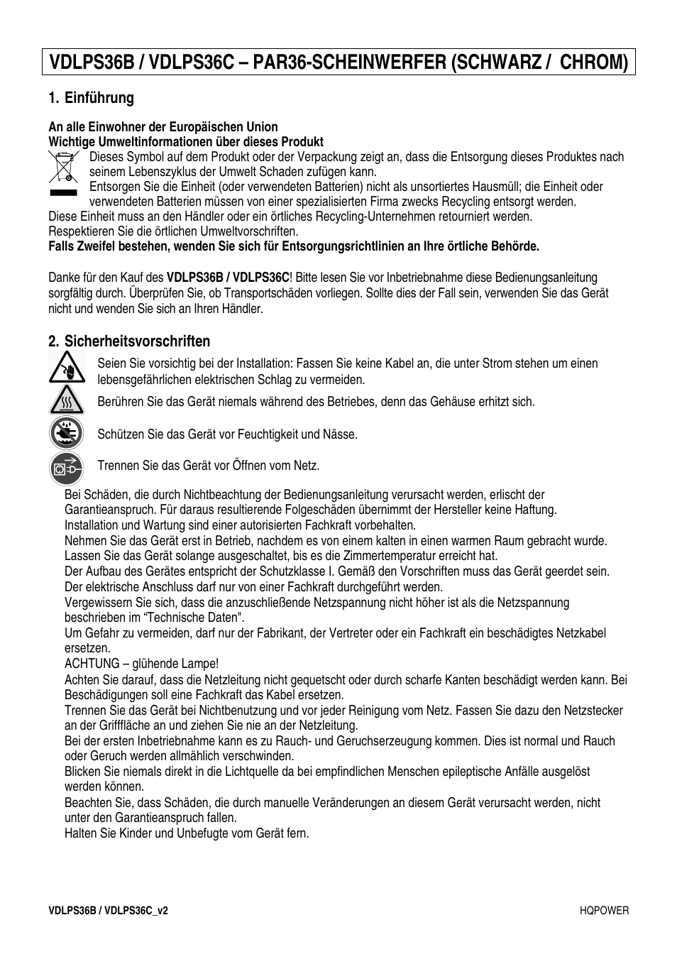 Velleman VDLPS36C User Manual | Page 12 / 14