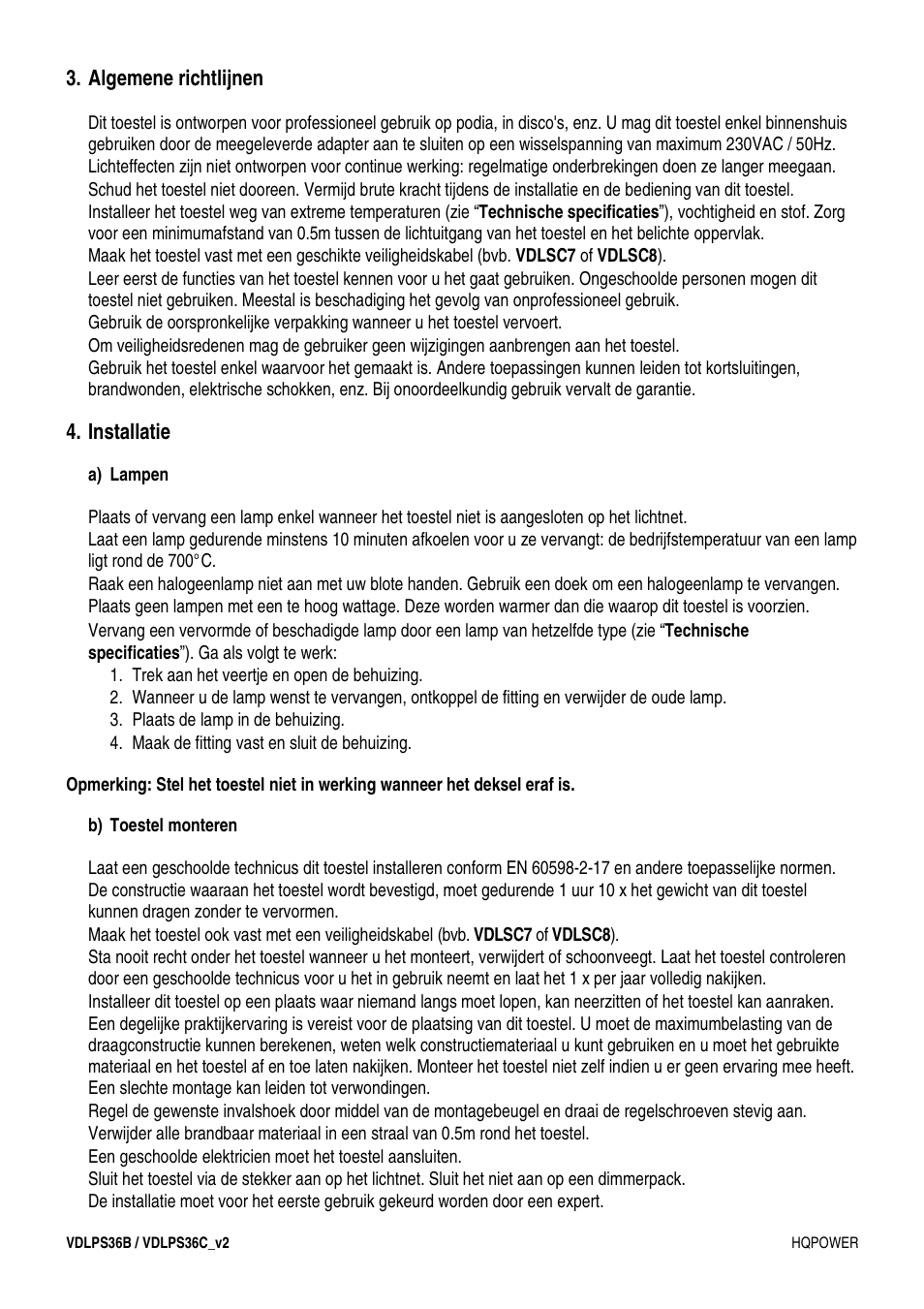 Velleman VDLPS36C User Manual | Page 6 / 14
