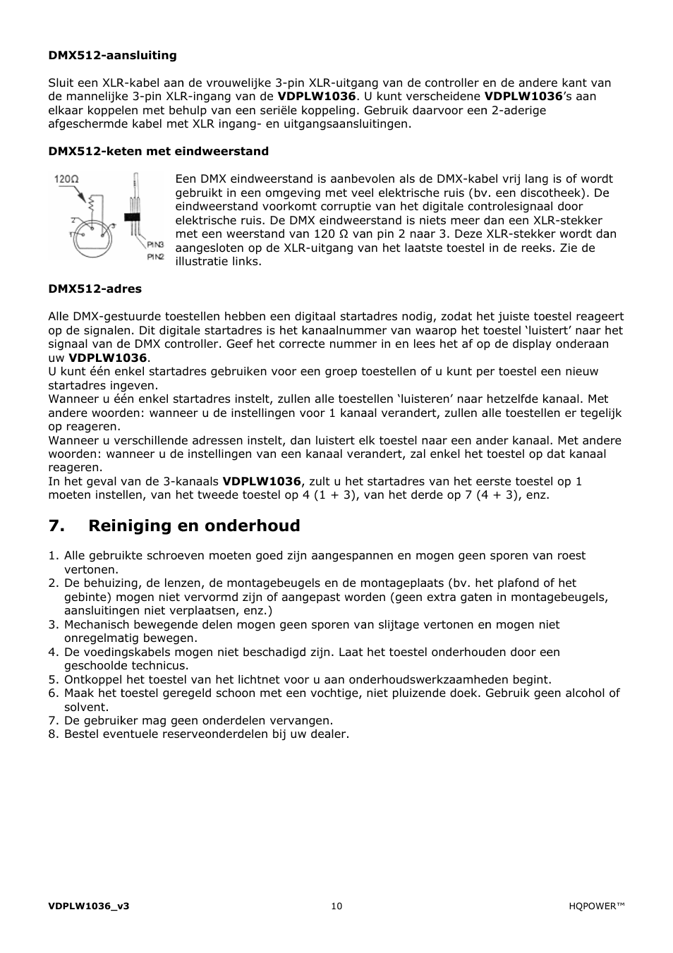 Rein, Niging e, En onde | Erhoud | Velleman VDPLW1036 User Manual | Page 10 / 28