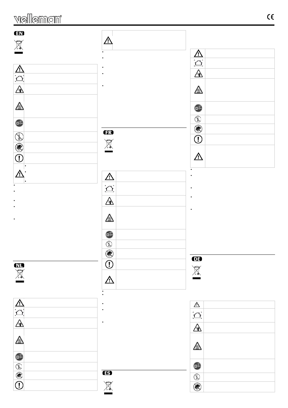 Velleman LETxx series User Manual | 2 pages