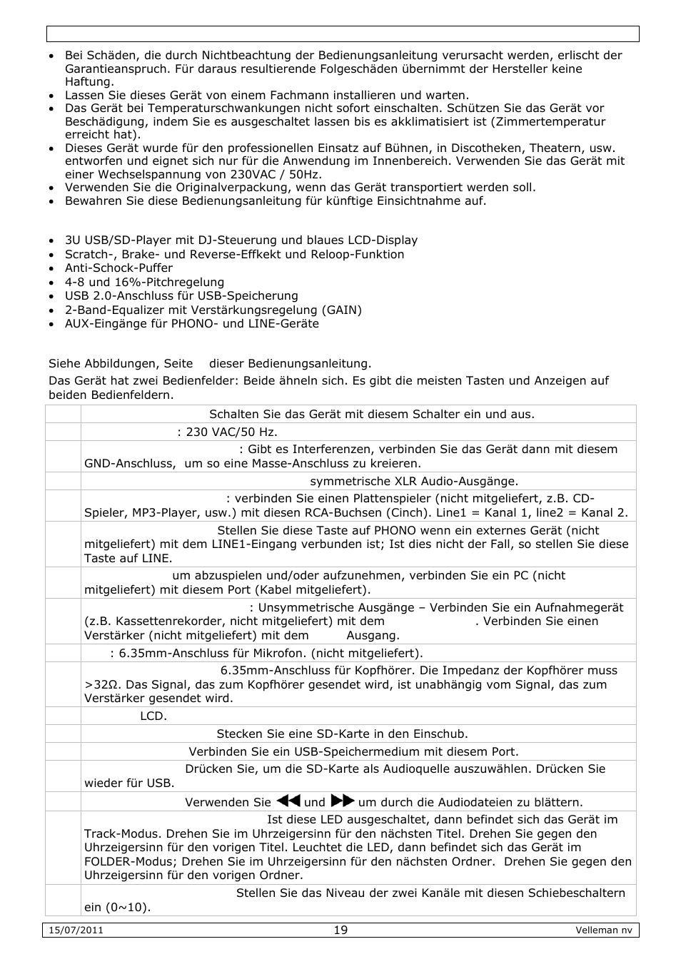 Velleman VDSMP31 User Manual | Page 19 / 23