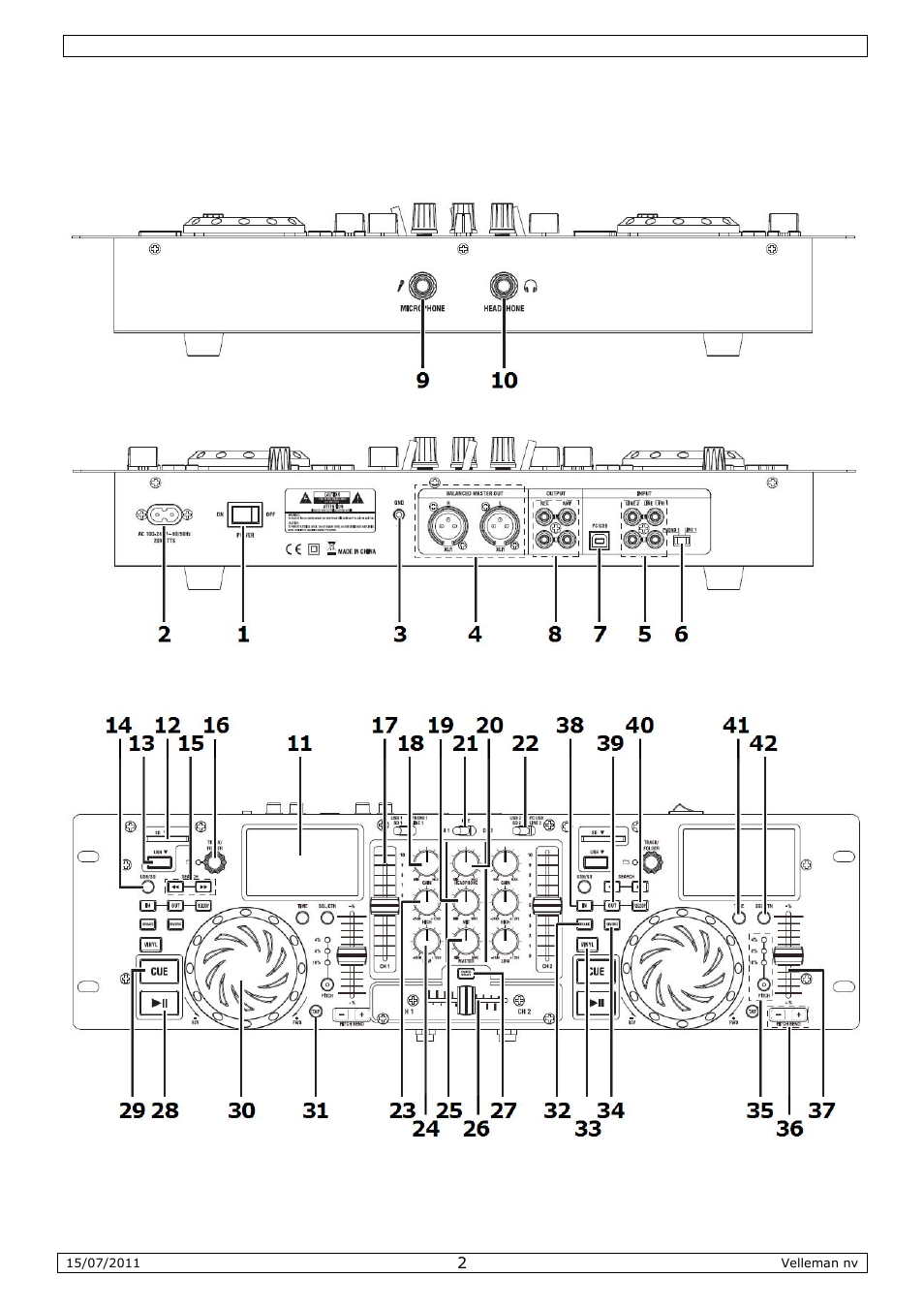 Velleman VDSMP31 User Manual | Page 2 / 23