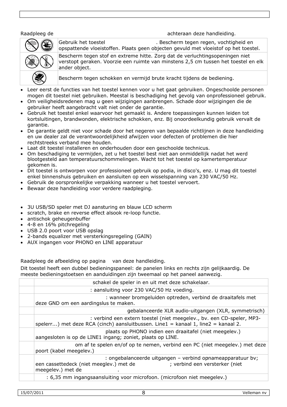 Velleman VDSMP31 User Manual | Page 8 / 23