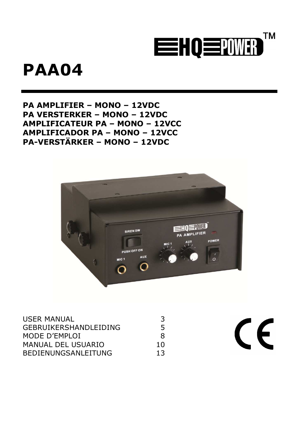 Velleman PAA04 User Manual | 15 pages