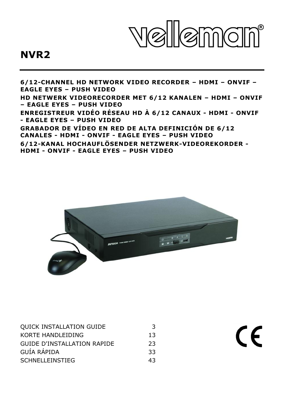 Velleman NVR2 User Manual | 55 pages