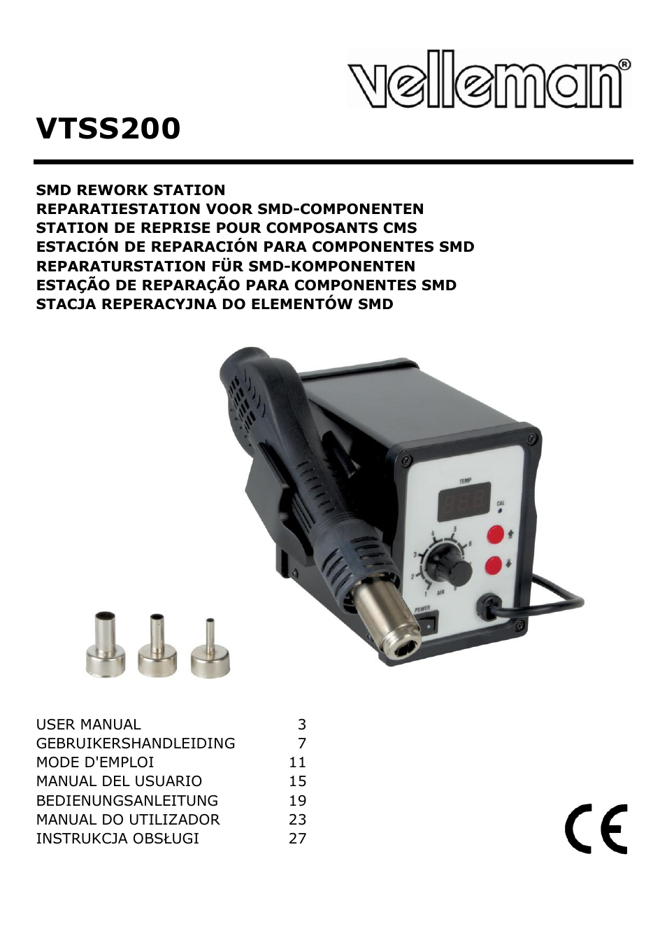 Velleman VTSS200 User Manual | 33 pages