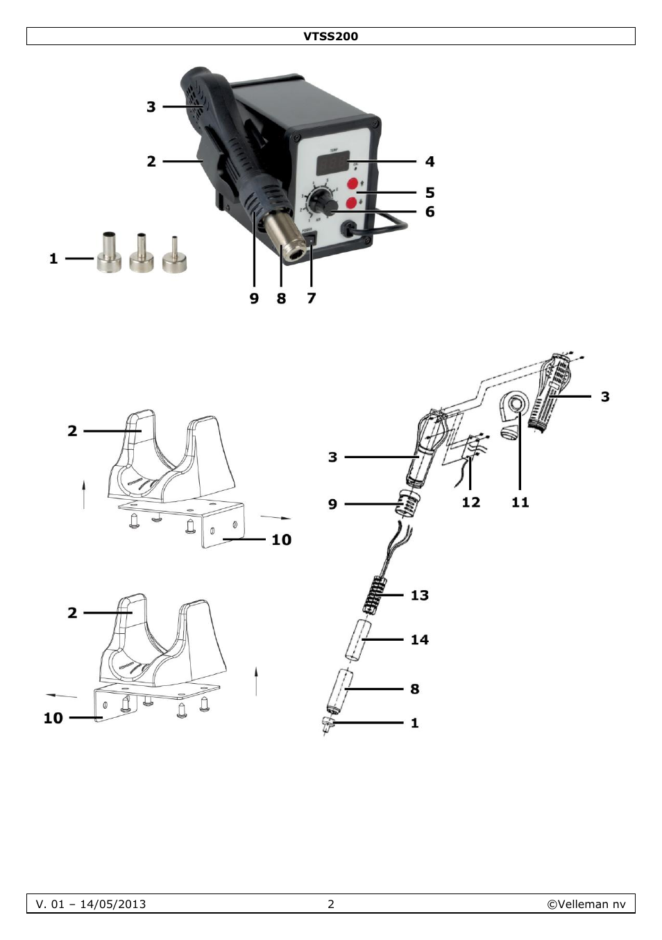 Velleman VTSS200 User Manual | Page 2 / 33