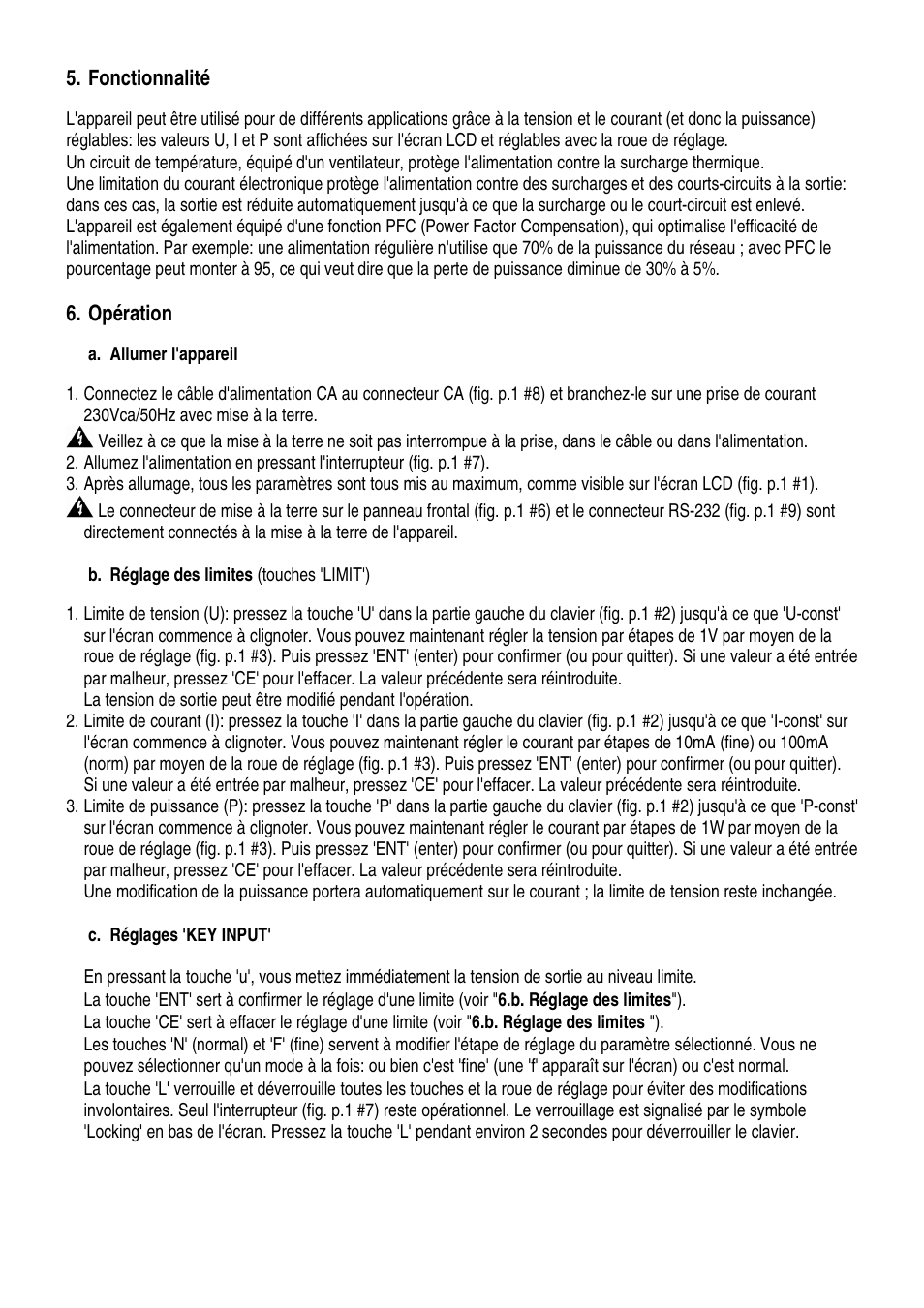 Fonctionnalité, Opération | Velleman PSS4005 User Manual | Page 11 / 23