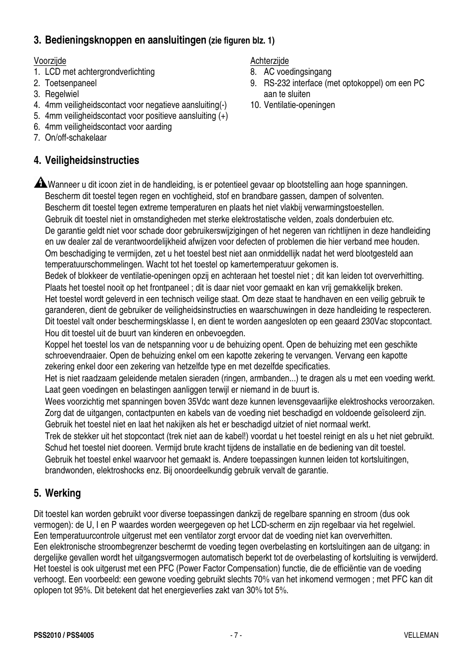 Velleman PSS4005 User Manual | Page 7 / 23