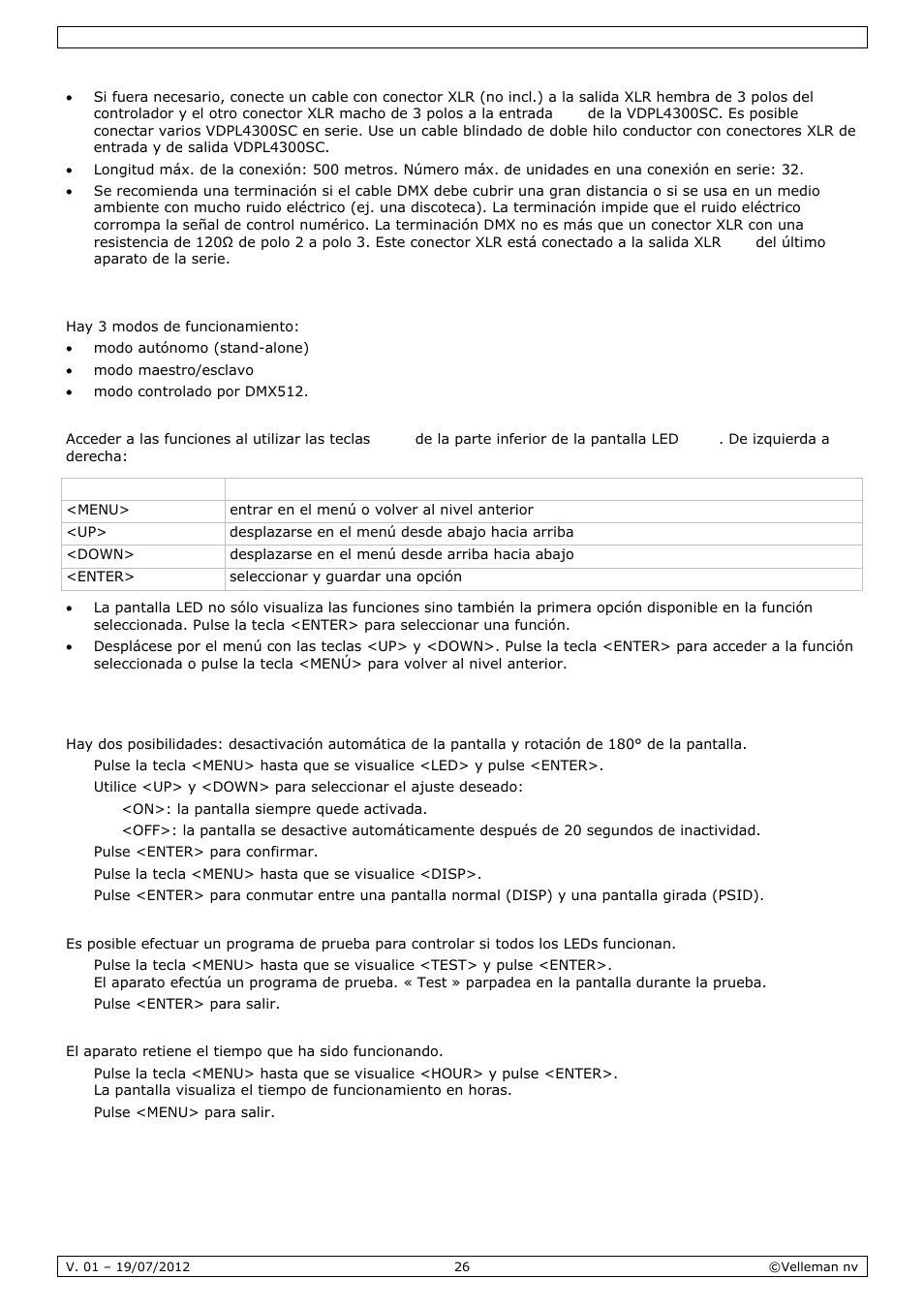 Velleman VDPL4300SC User Manual | Page 26 / 39