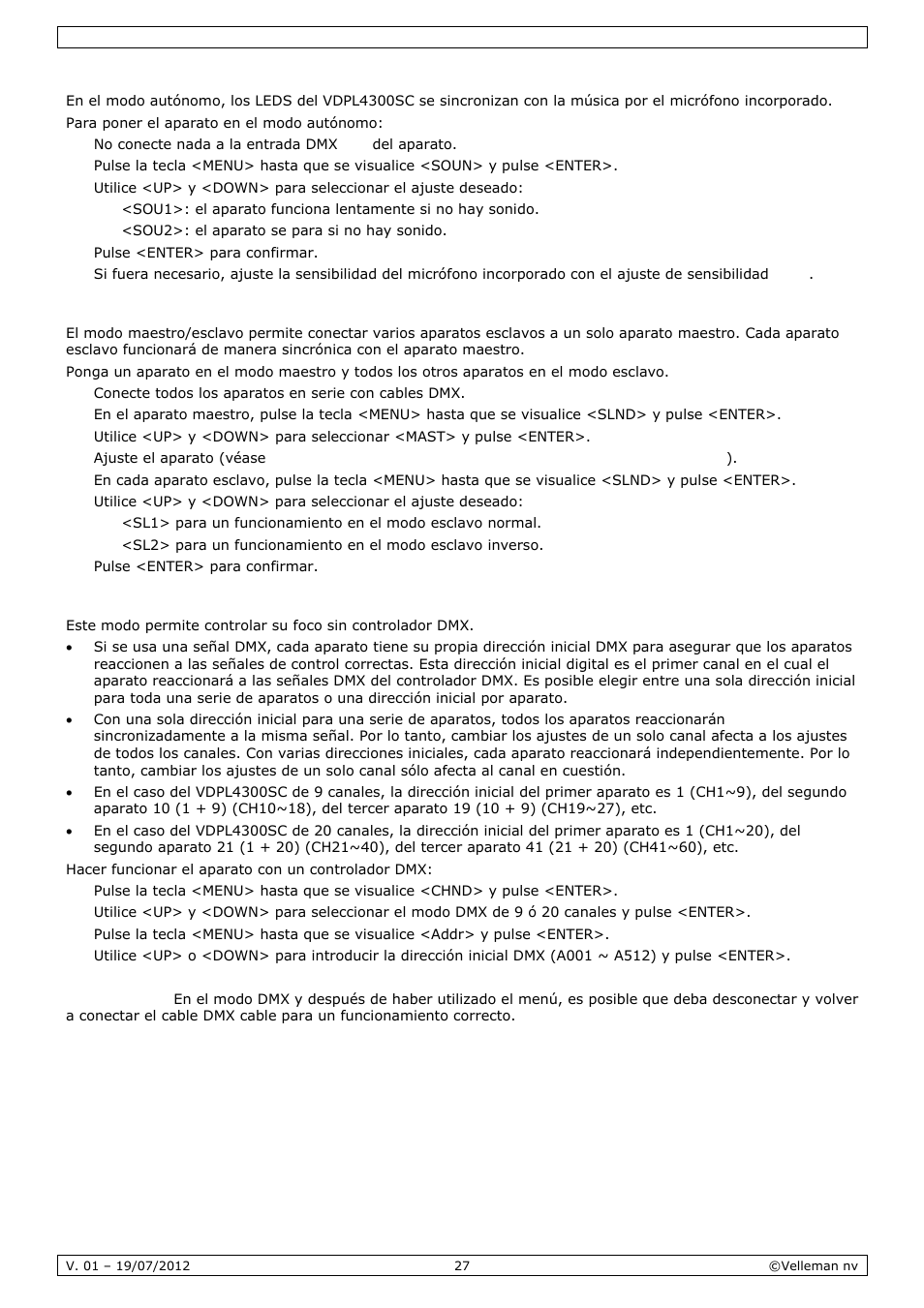 Velleman VDPL4300SC User Manual | Page 27 / 39