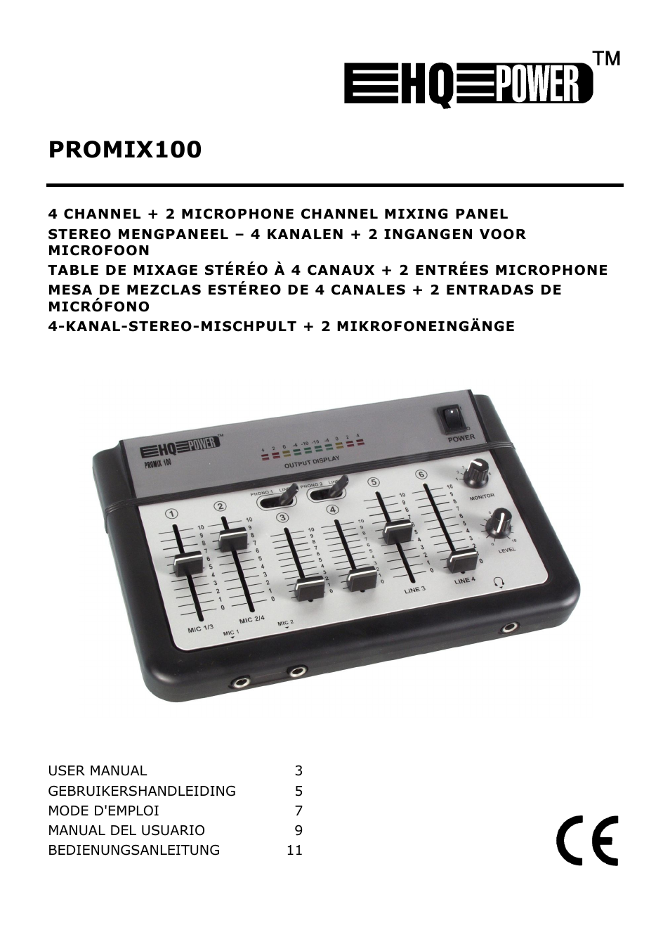 Velleman PROMIX100 User Manual | 14 pages