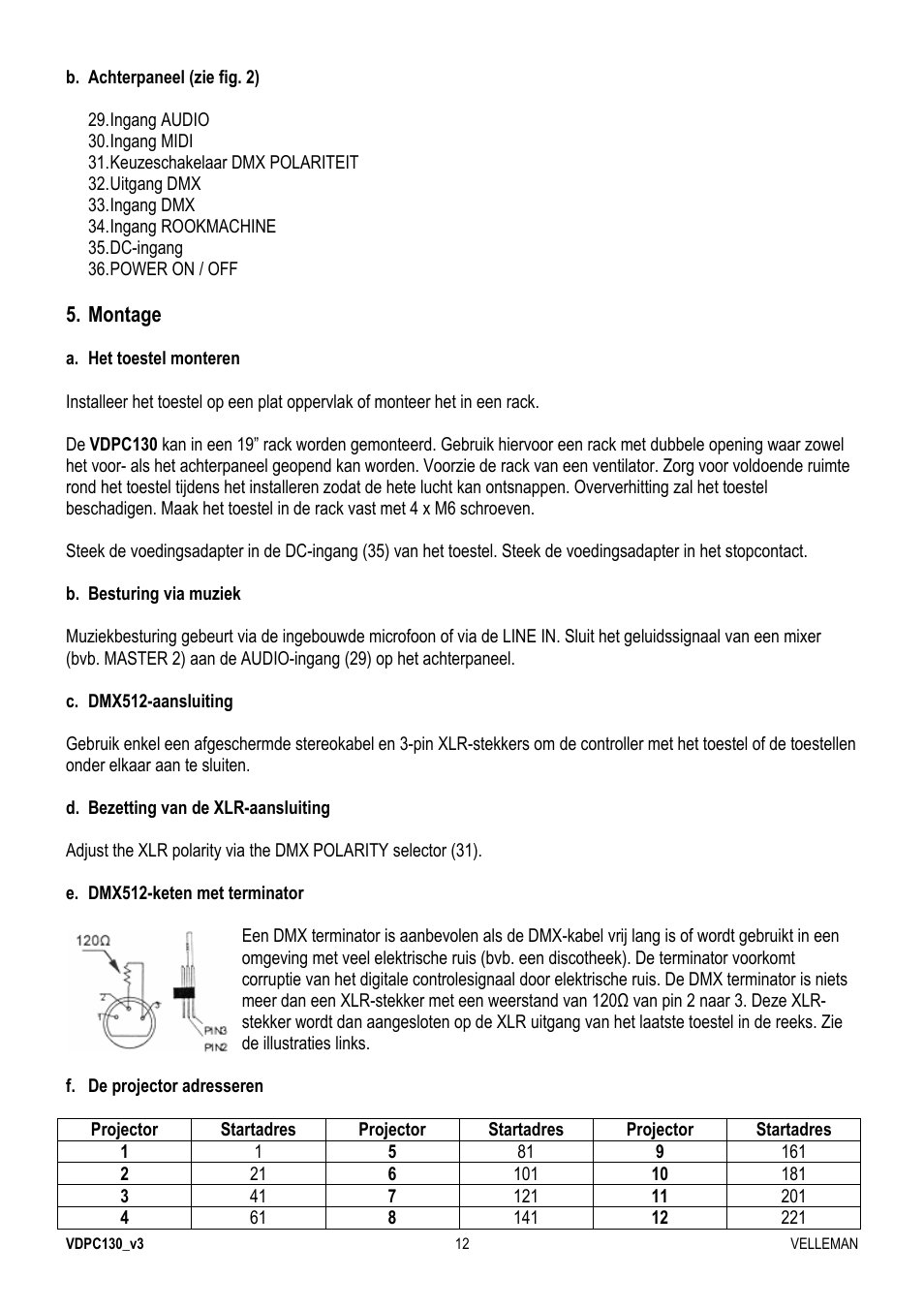 Velleman VDPC130 User Manual | Page 12 / 55