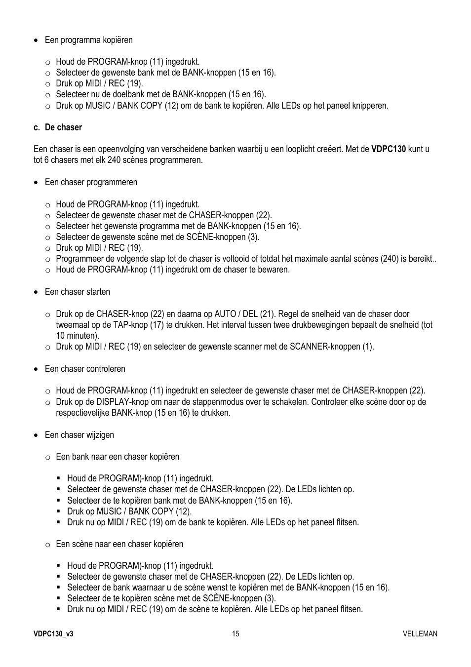 Velleman VDPC130 User Manual | Page 15 / 55