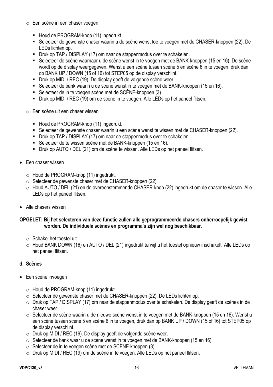 Velleman VDPC130 User Manual | Page 16 / 55