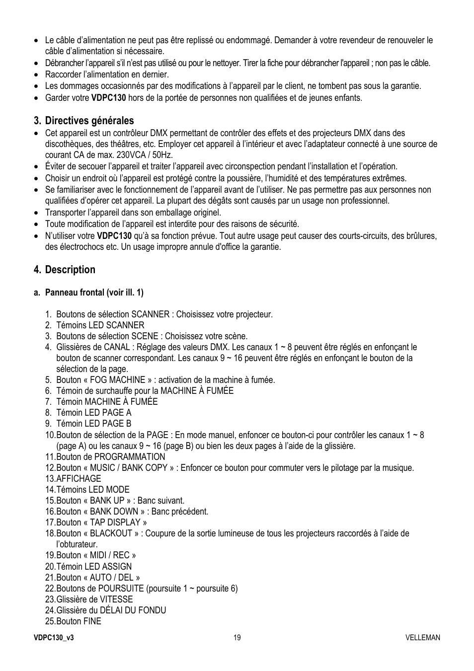 Velleman VDPC130 User Manual | Page 19 / 55