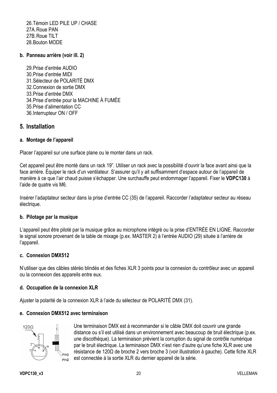 Velleman VDPC130 User Manual | Page 20 / 55