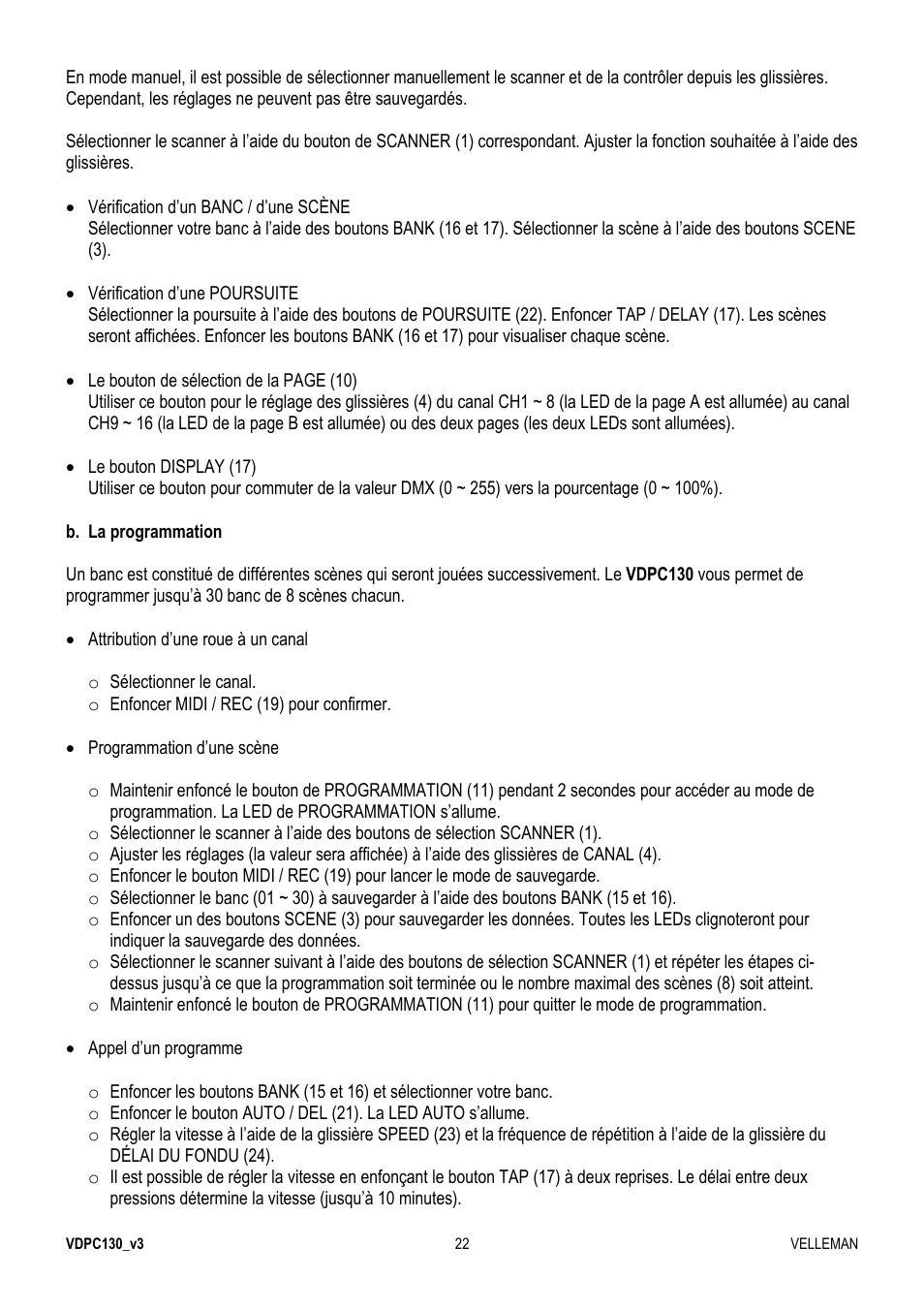 Velleman VDPC130 User Manual | Page 22 / 55