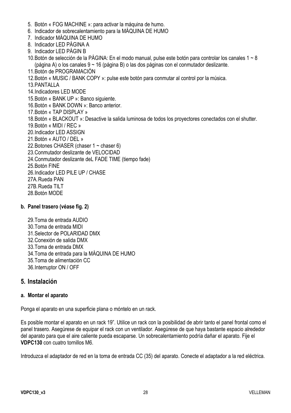 Velleman VDPC130 User Manual | Page 28 / 55
