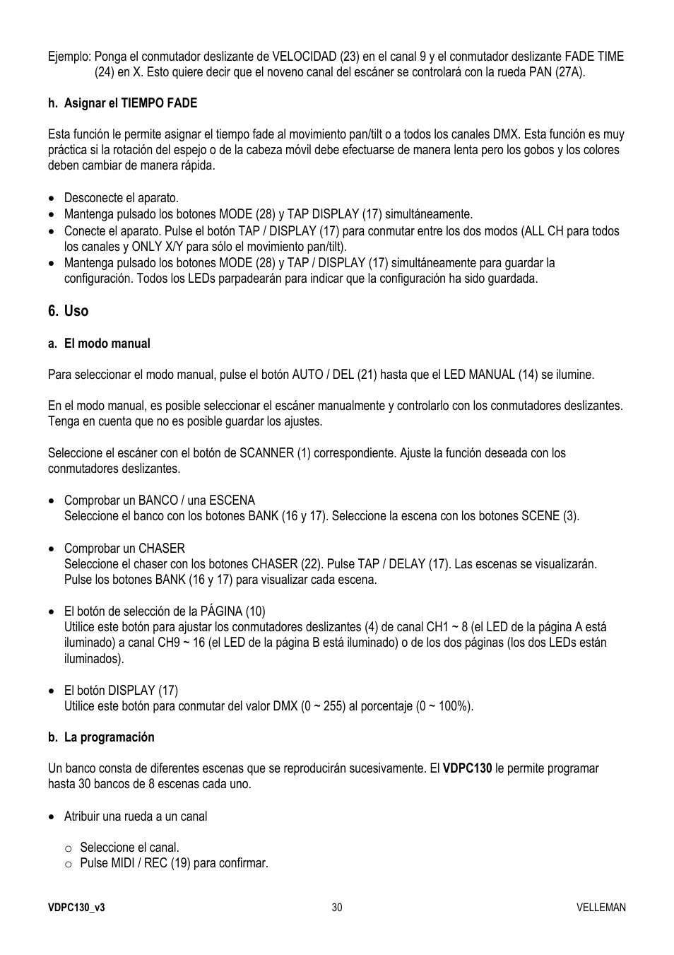 Velleman VDPC130 User Manual | Page 30 / 55