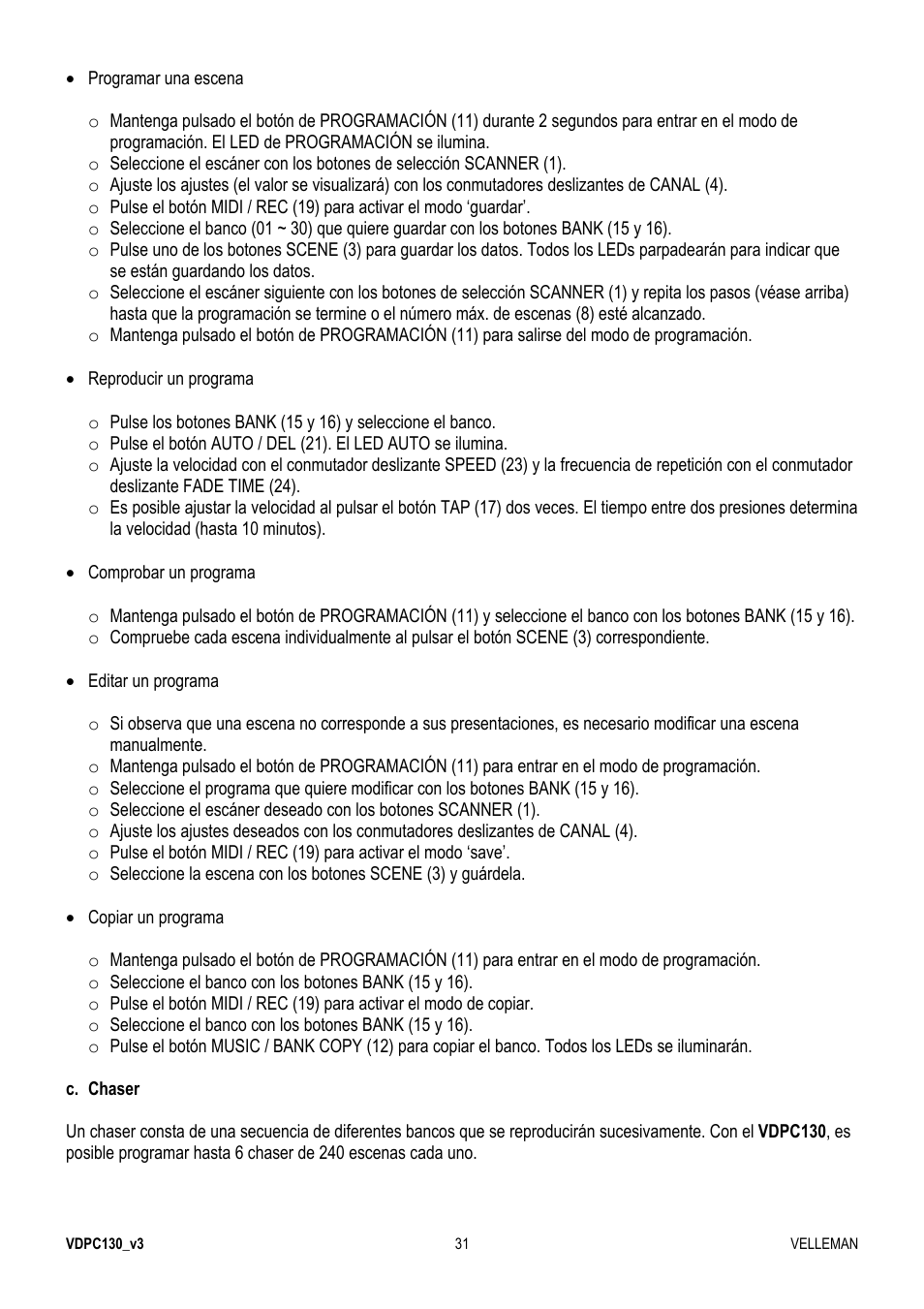 Velleman VDPC130 User Manual | Page 31 / 55