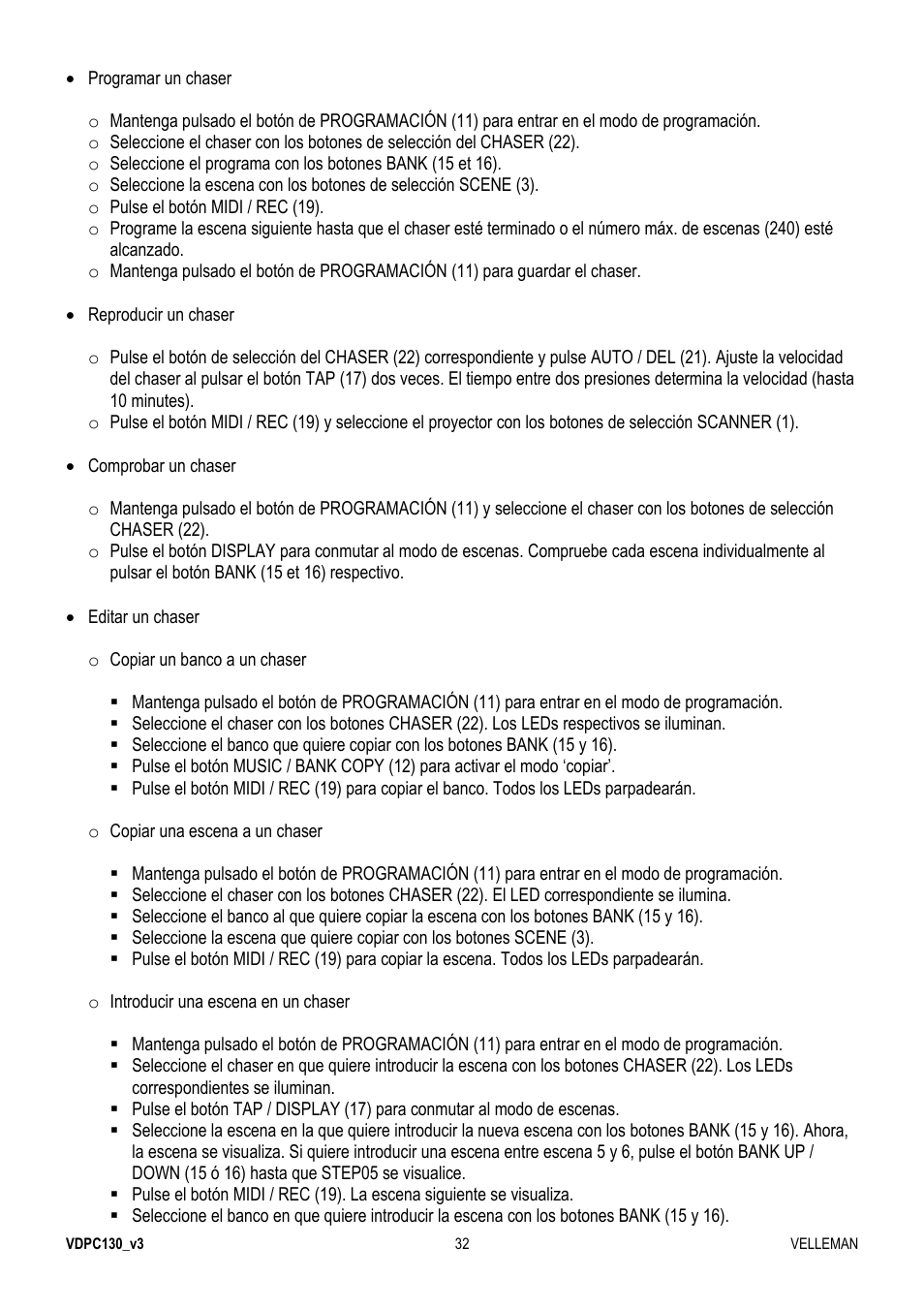 Velleman VDPC130 User Manual | Page 32 / 55