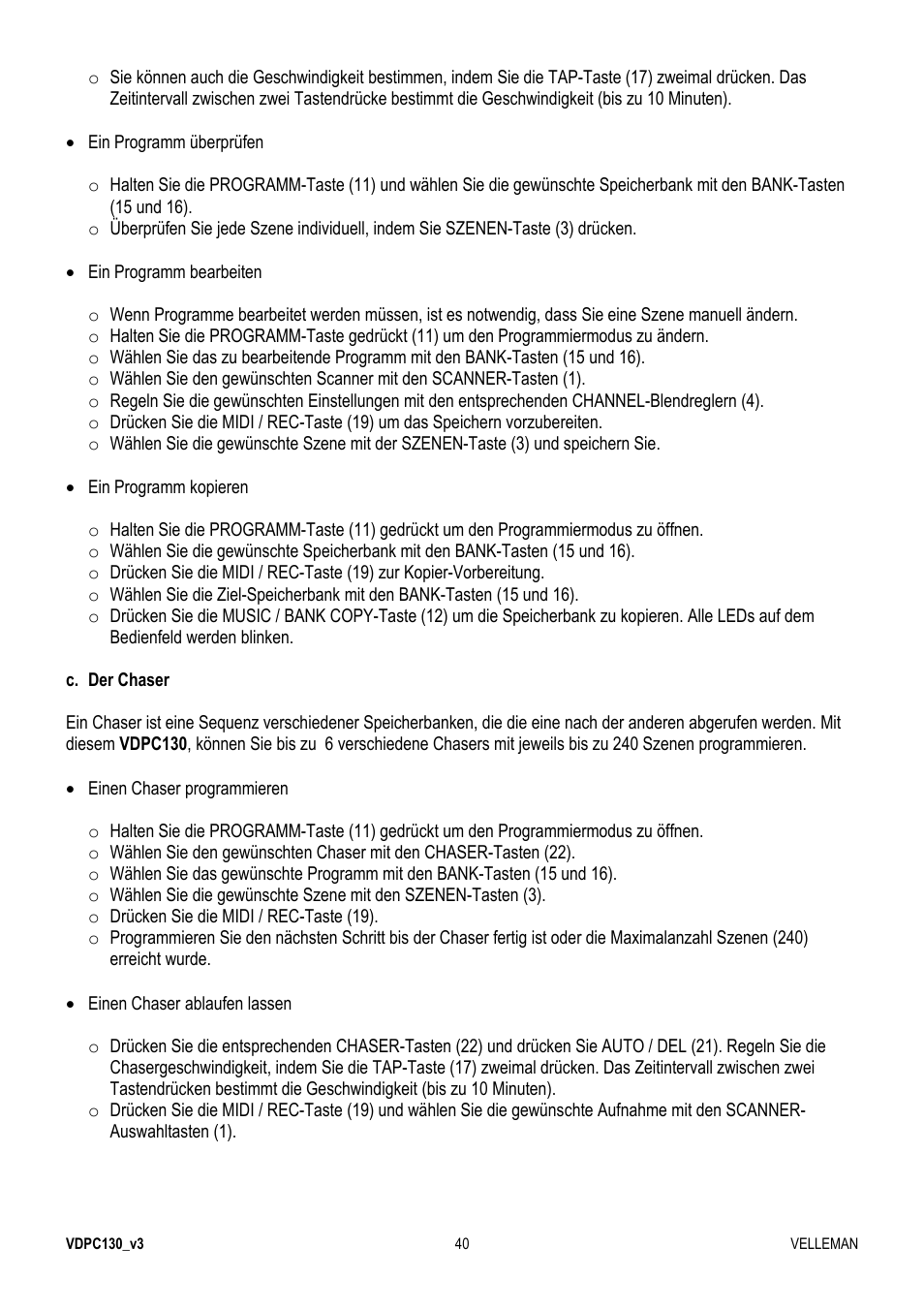 Velleman VDPC130 User Manual | Page 40 / 55
