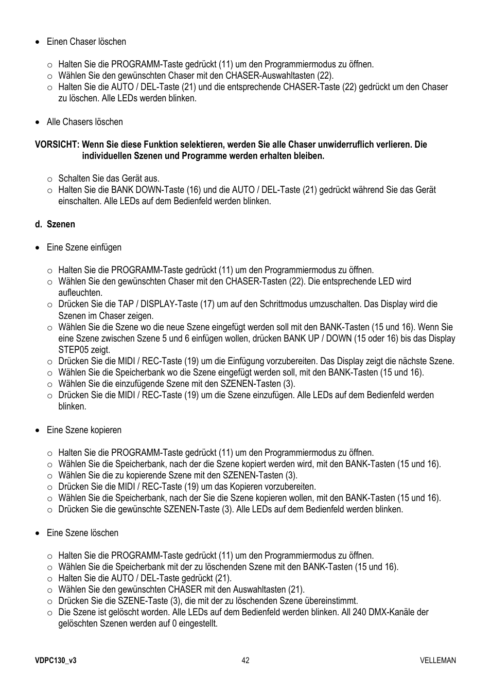 Velleman VDPC130 User Manual | Page 42 / 55