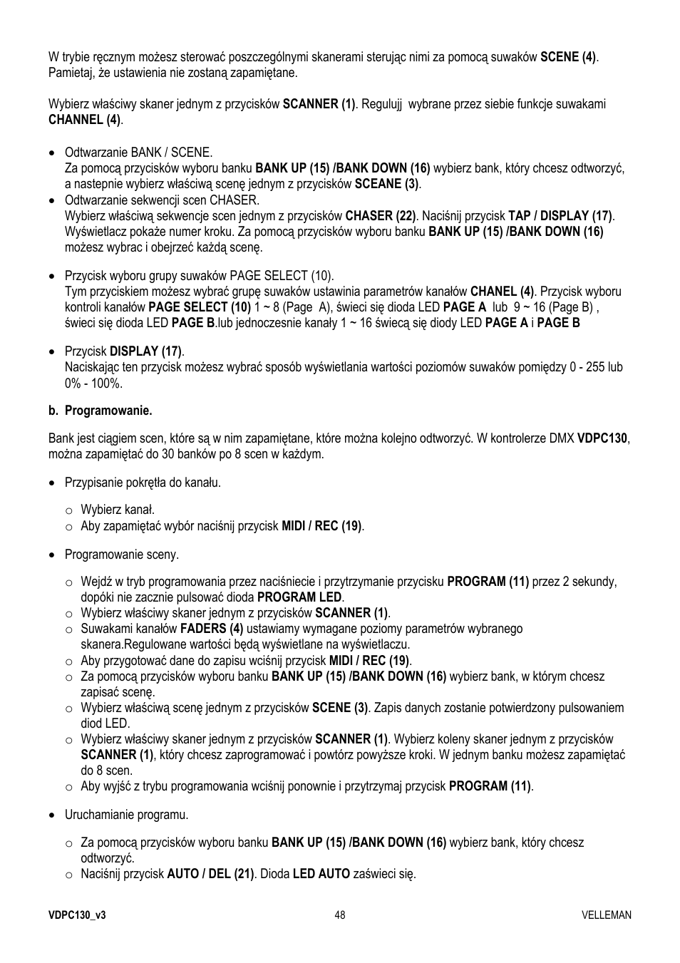 Velleman VDPC130 User Manual | Page 48 / 55