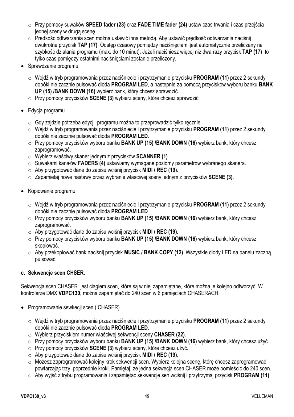 Velleman VDPC130 User Manual | Page 49 / 55