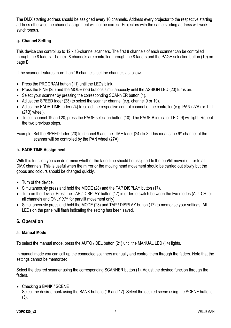 Velleman VDPC130 User Manual | Page 5 / 55