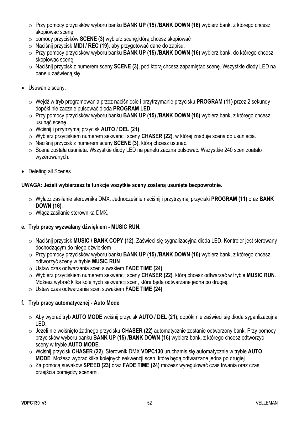 Velleman VDPC130 User Manual | Page 52 / 55