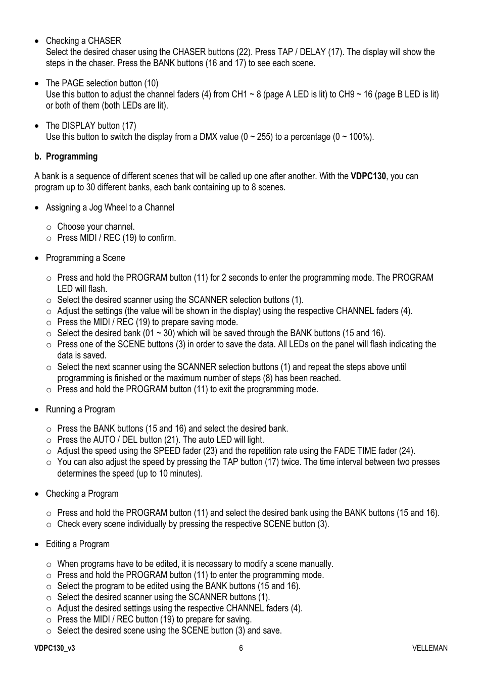 Velleman VDPC130 User Manual | Page 6 / 55