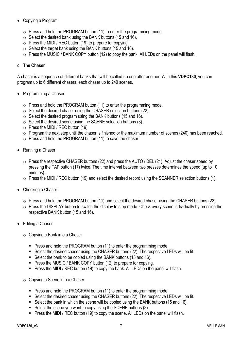 Velleman VDPC130 User Manual | Page 7 / 55