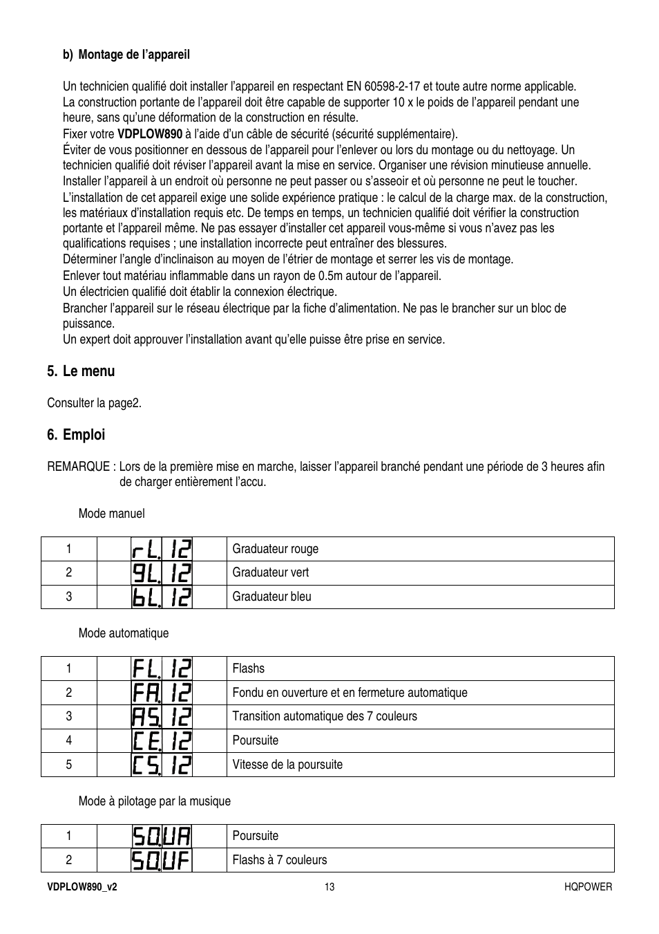 Velleman VDPLOW890 User Manual | Page 13 / 24