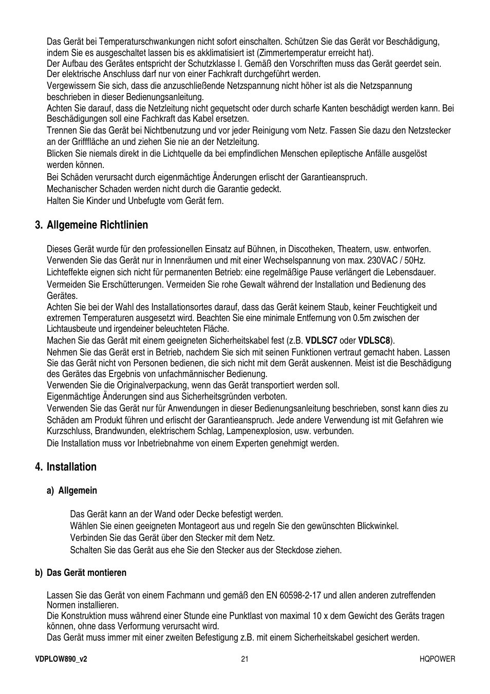 Velleman VDPLOW890 User Manual | Page 21 / 24