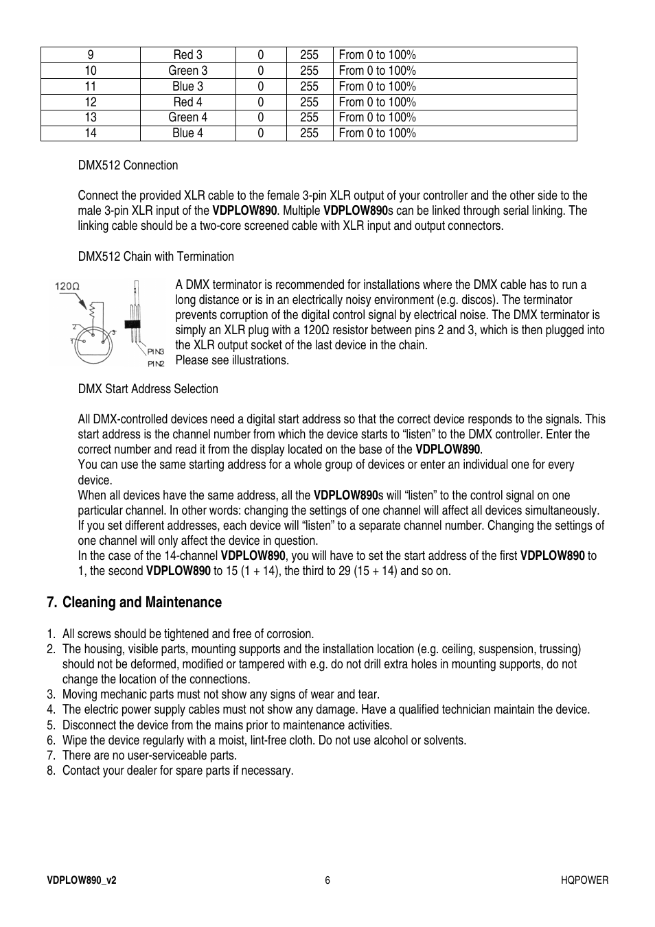 Velleman VDPLOW890 User Manual | Page 6 / 24