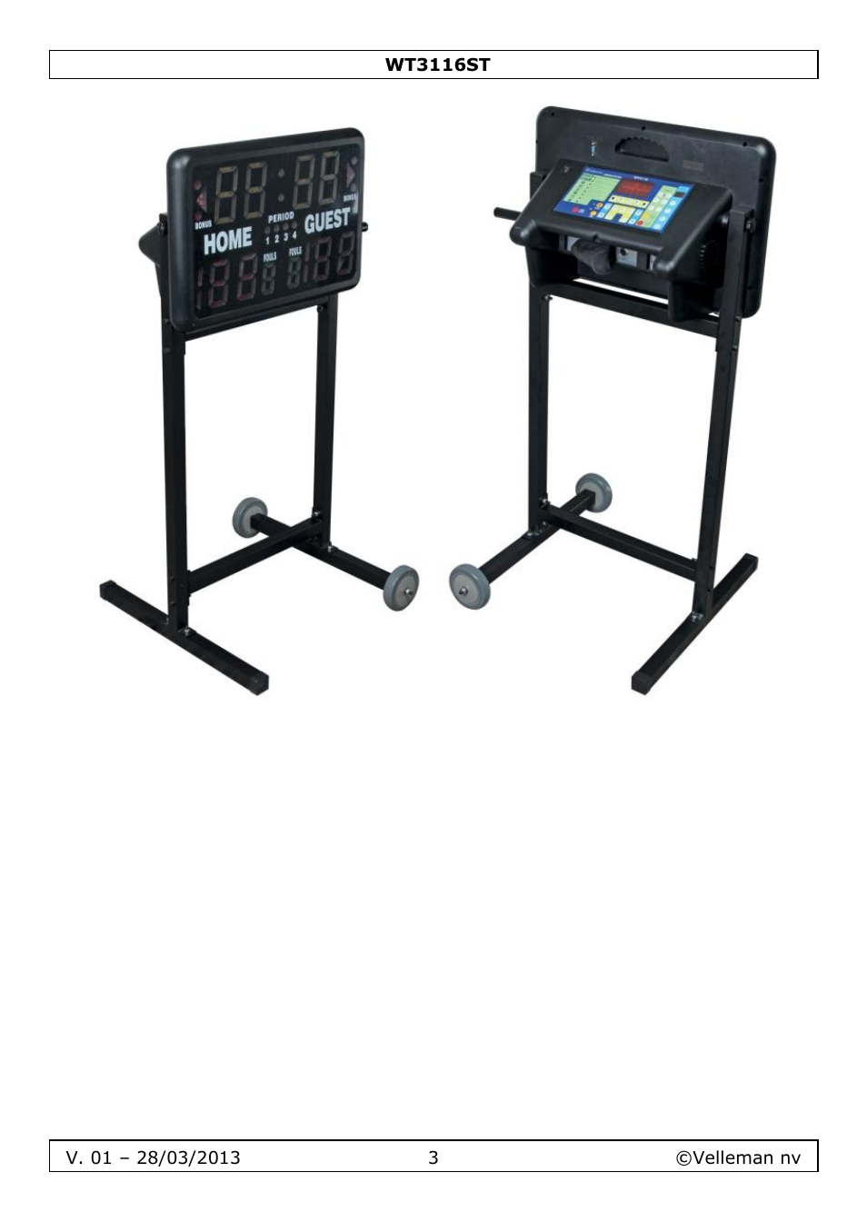 Velleman WT3116ST User Manual | Page 3 / 20