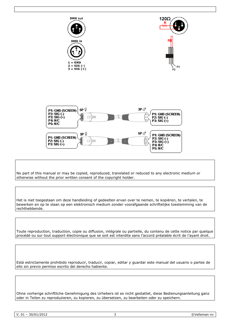 Velleman VDPL501MHS10 User Manual | Page 3 / 32
