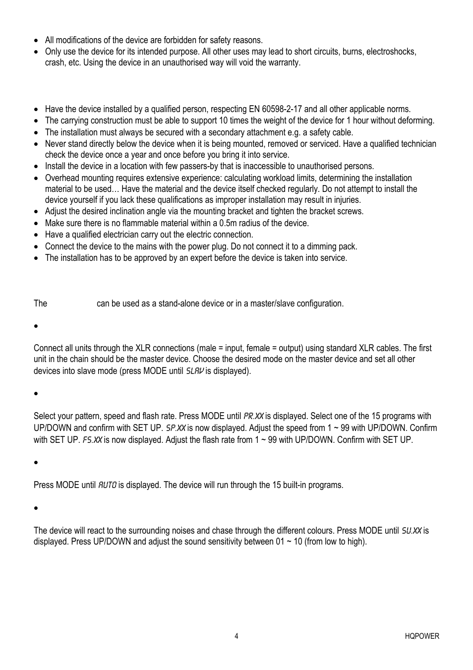 Velleman VDPL300MF User Manual | Page 4 / 19