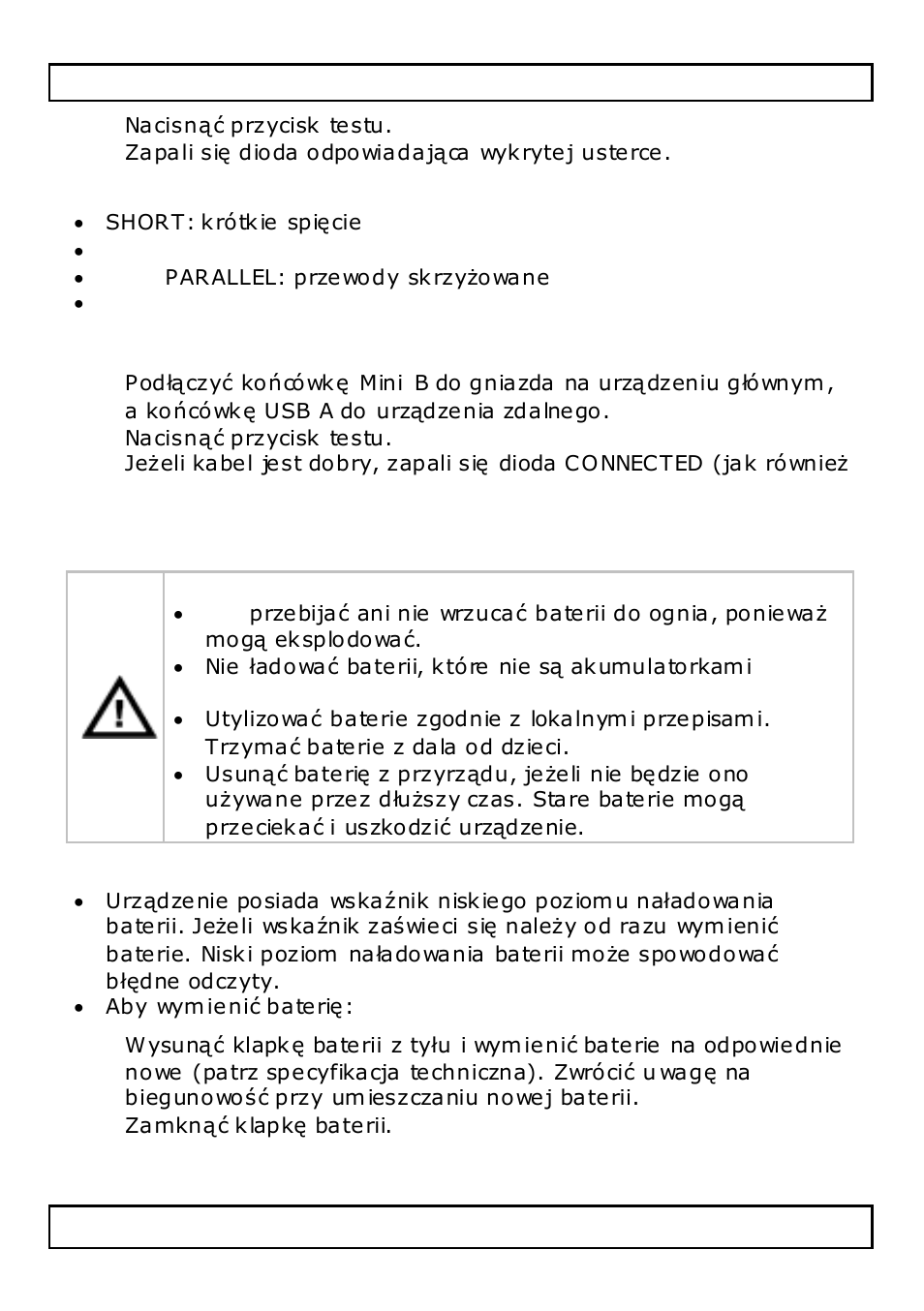 Bateria | Velleman VTLAN7 User Manual | Page 50 / 58