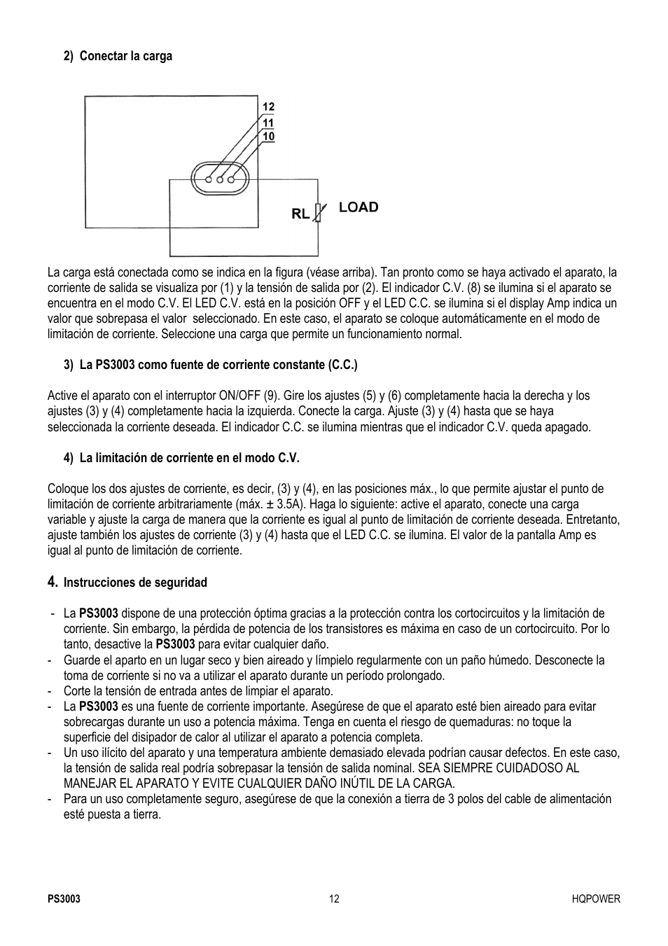 Velleman PS3003 User Manual | Page 12 / 20