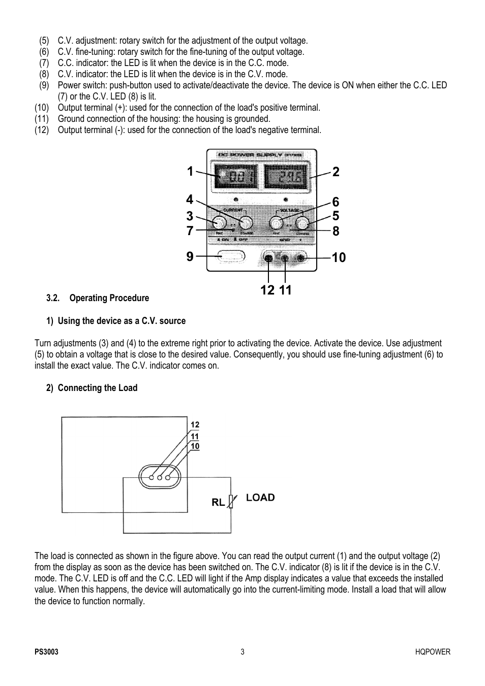 Velleman PS3003 User Manual | Page 3 / 20
