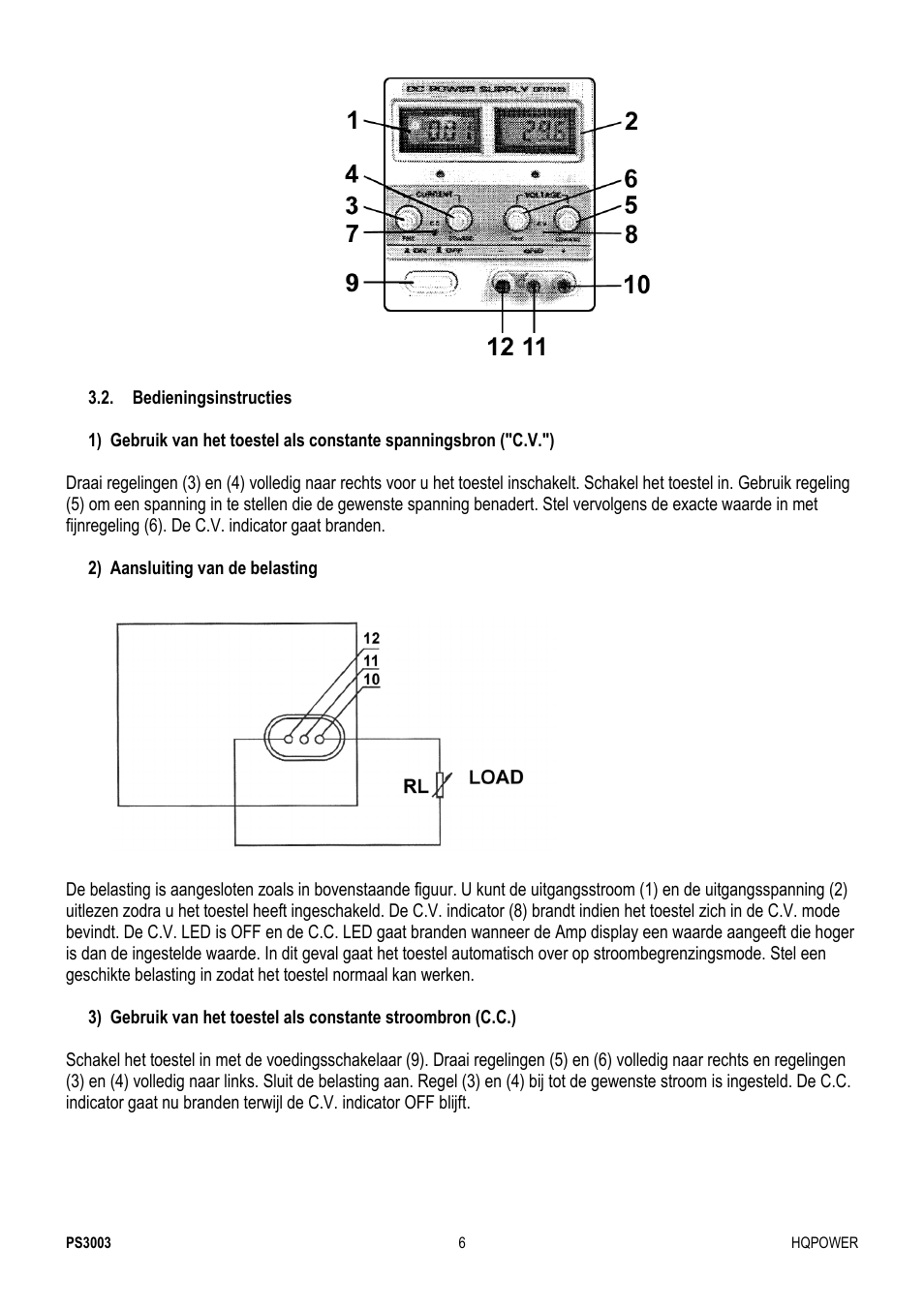 Velleman PS3003 User Manual | Page 6 / 20