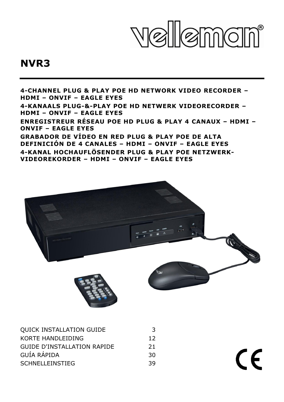 Velleman NVR3 User Manual | 48 pages