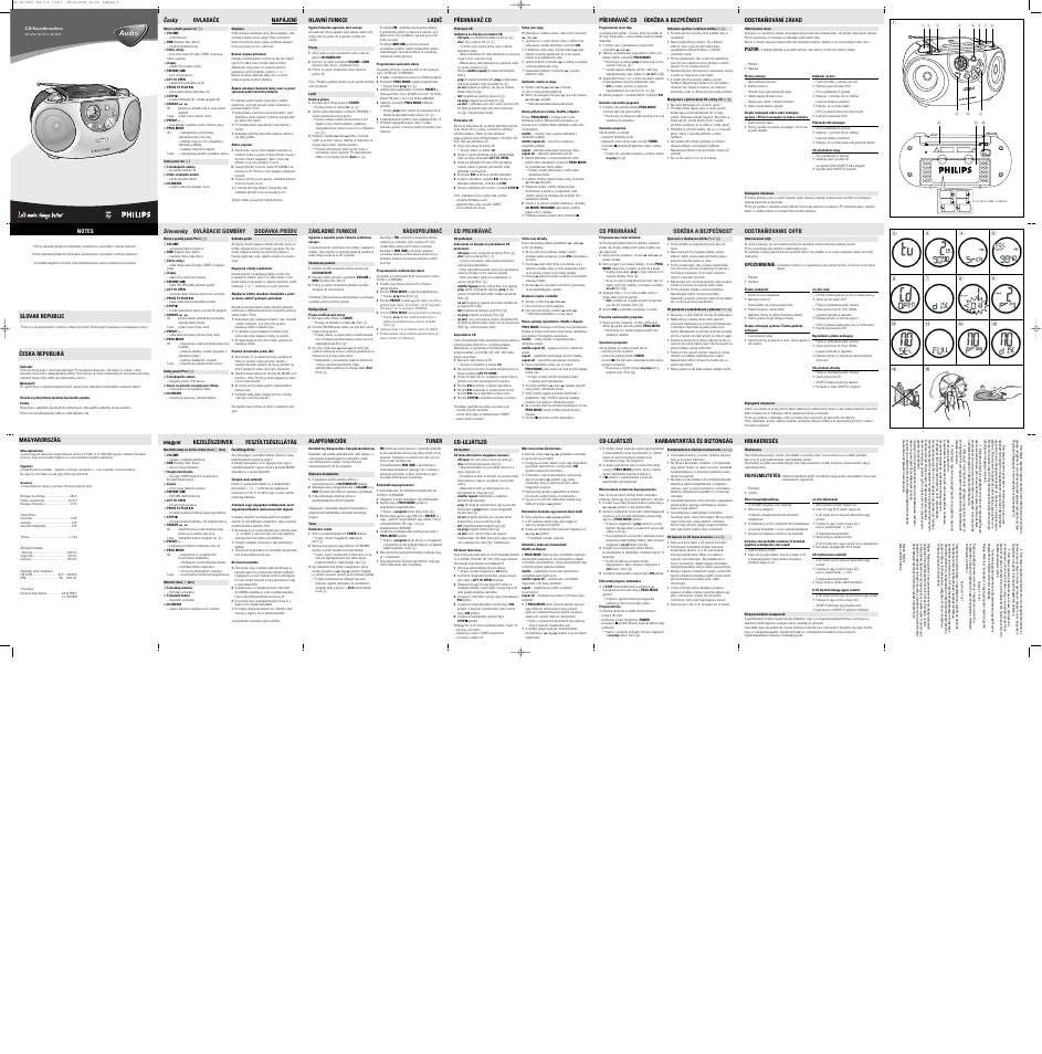 Audio | Philips AZ3010 User Manual | Page 12 / 12