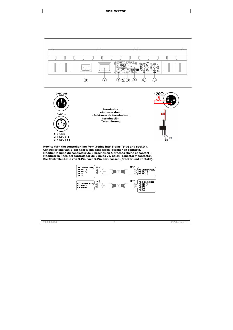 Velleman VDPLW57201 User Manual | Page 2 / 24