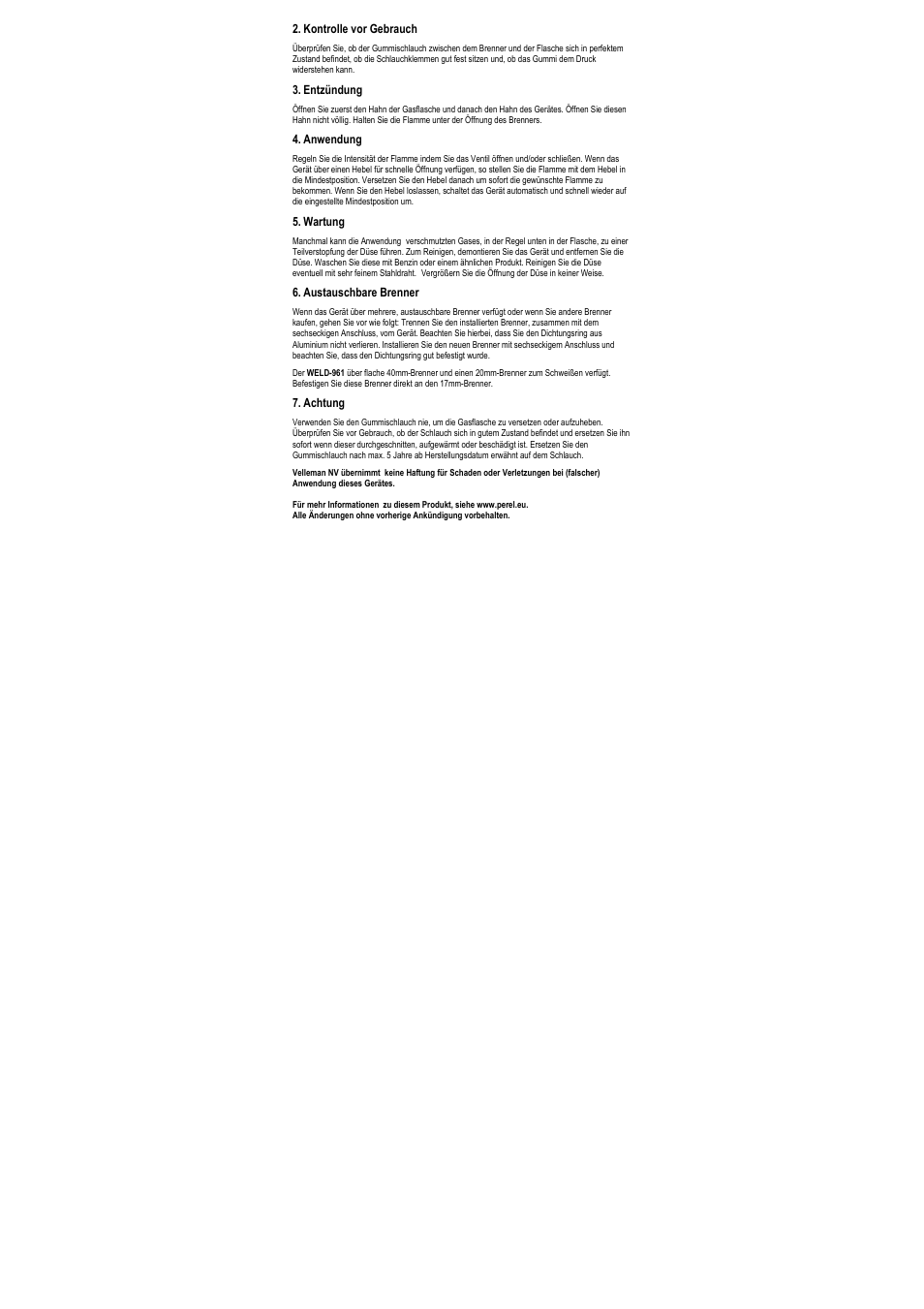 Velleman WELD-961 User Manual | Page 8 / 8