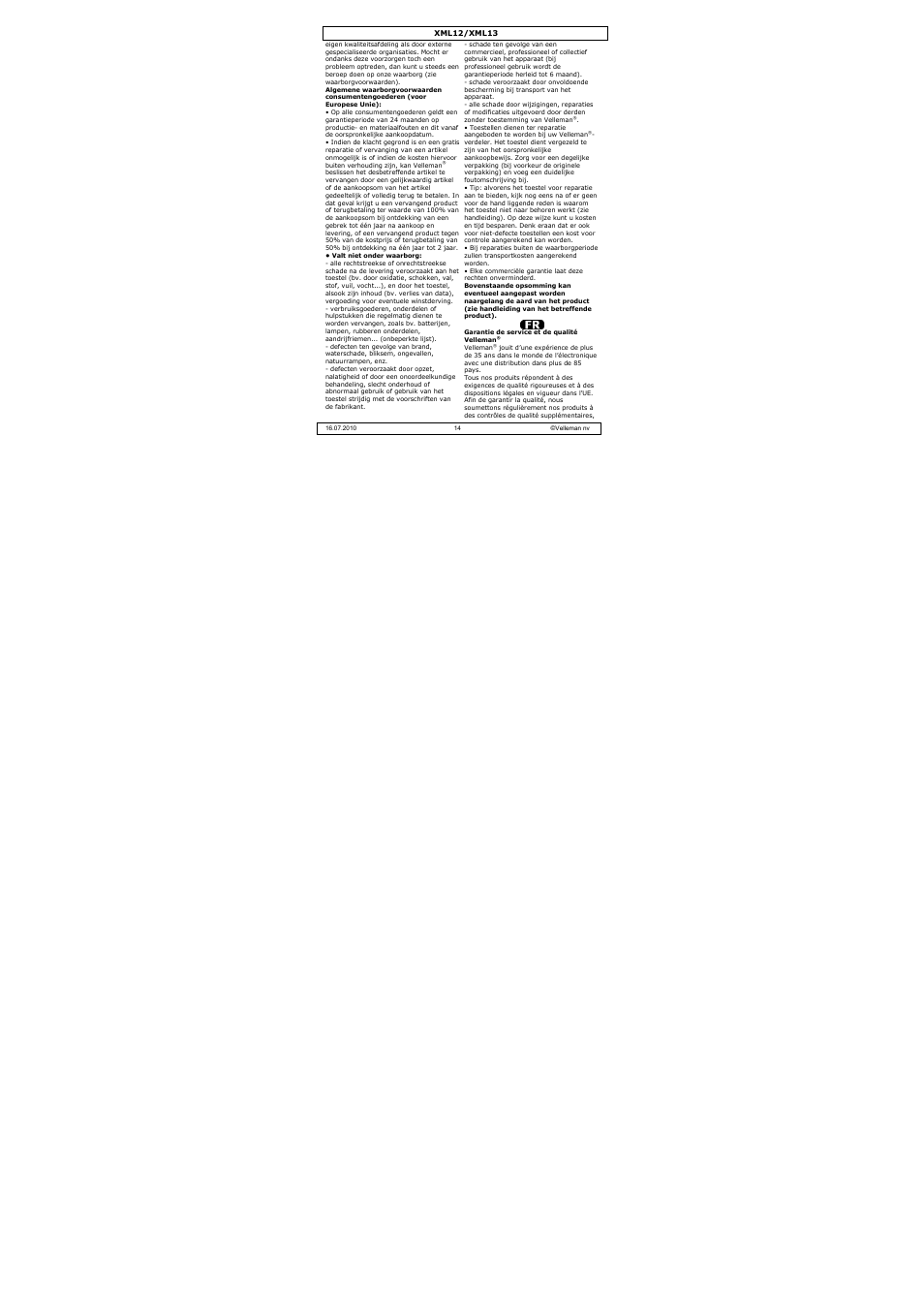 Velleman XML13 User Manual | Page 14 / 17